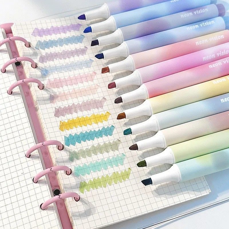 Jiwusha Kawaii Color Pen Markers Orange & Light Green 4pcs