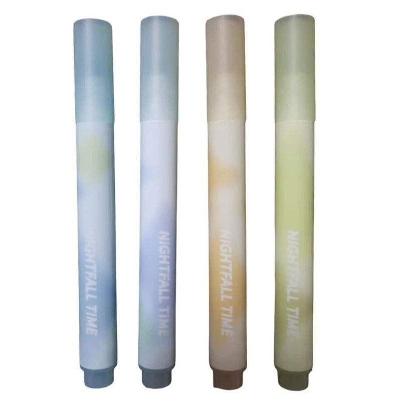 Jiwusha Kawaii Color Pen Markers Orange & Light Green 4pcs