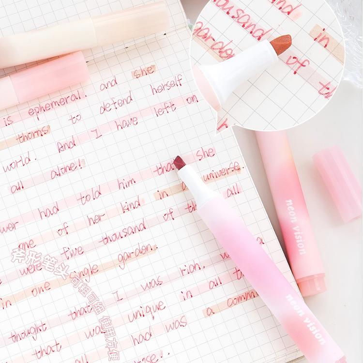 Jiwusha Eye-Care Colorful Chisel Tip Highlighter Set 7258C 4pcs