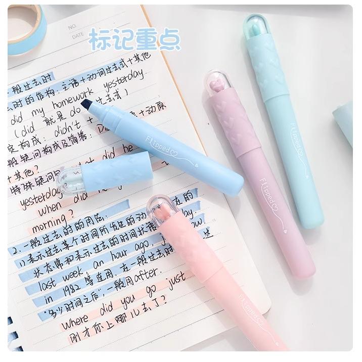 Jiwusha Heart Soft Tip Highlighter Pen 7590B