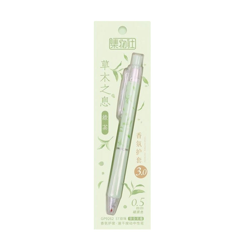 Jiwusha Fragrance Scent Fast Dry Gel Pen Green Tea