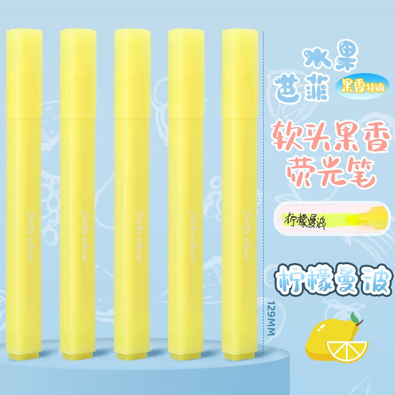 Jiwusha Fruit Scent Highlighter Pen HP72113 Lemon 1pcs