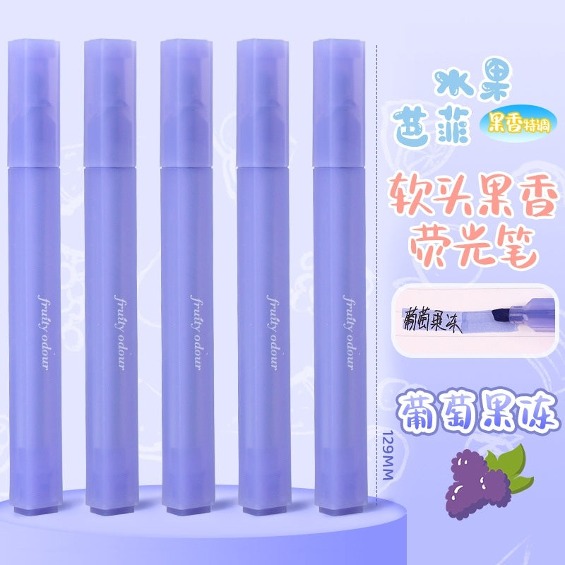 Jiwusha Fruit Scent Highlighter Pen HP72113 Grape 1pcs