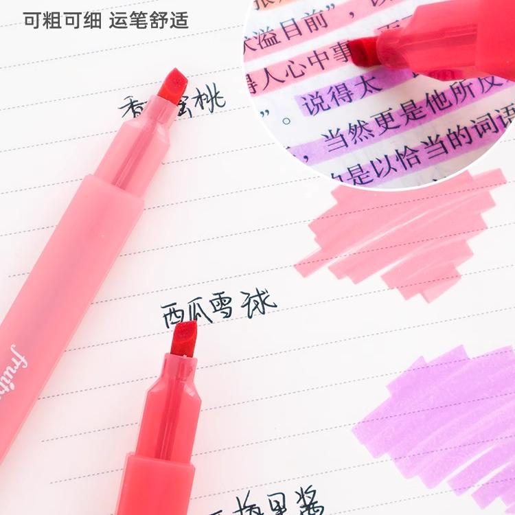 Jiwusha Fruit Scent Highlighter Pen HP72113 Peach 1pcs