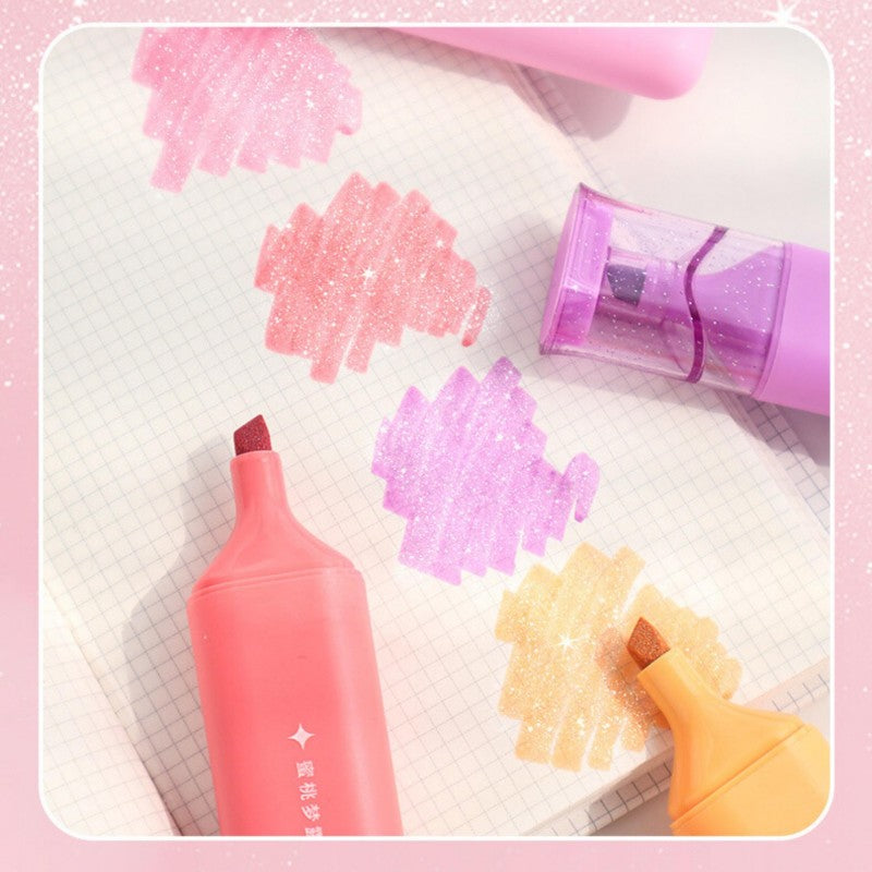 Jiwusha Highlighter Pen Marker JWS059 Red 1pcs