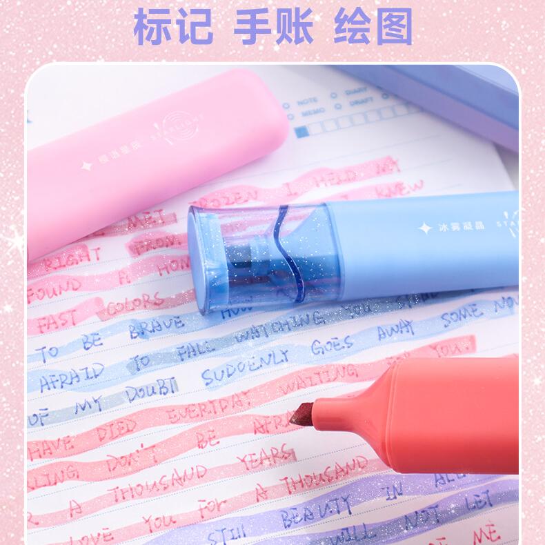 Jiwusha Highlighter Pen Marker JWS059 Blue 1pcs