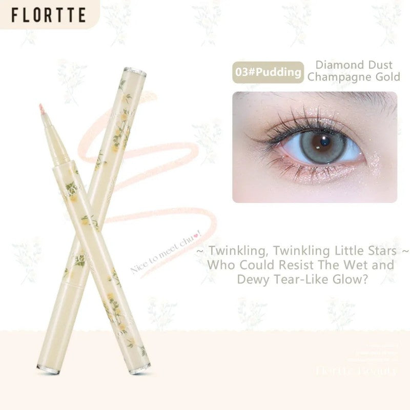 Flortte Chu Chu Mark Eye Bags Silkworm Pen #03 Pudding