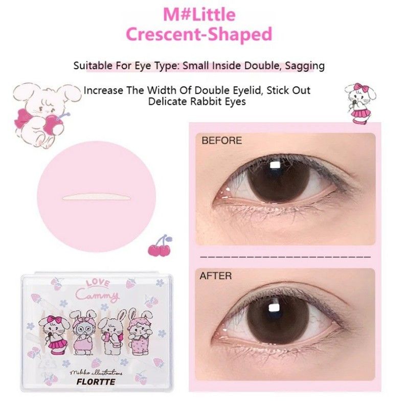 Flortte Mikko Eyelid Tape #M Little Crescent-Shaped 120pcs