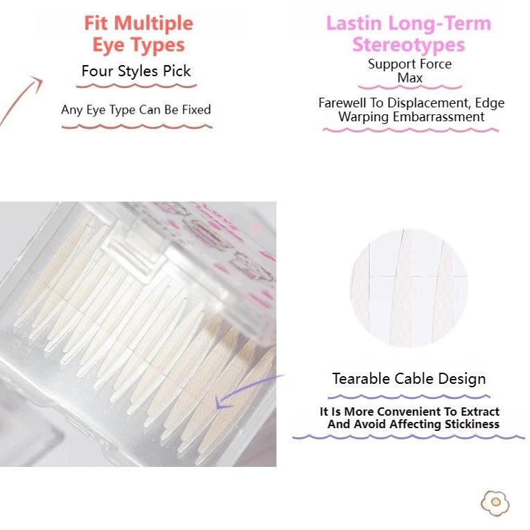 Flortte Mikko Eyelid Tape #L Crescent-Shaped 120pcs