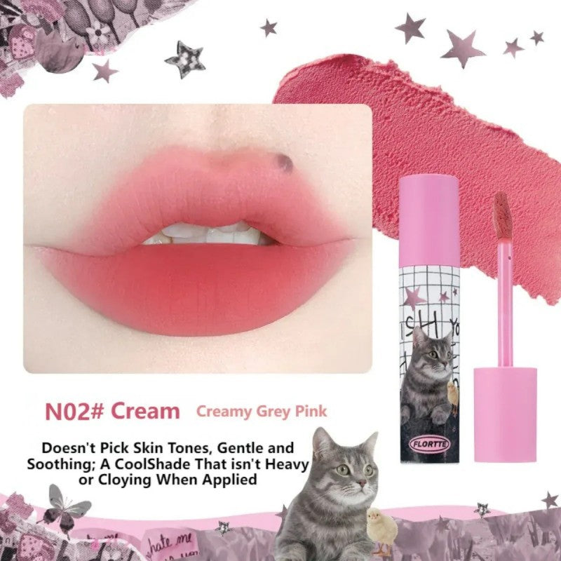 Flortte I Am Super Beauty Lip Cream #N02 Creamy Grey Pink