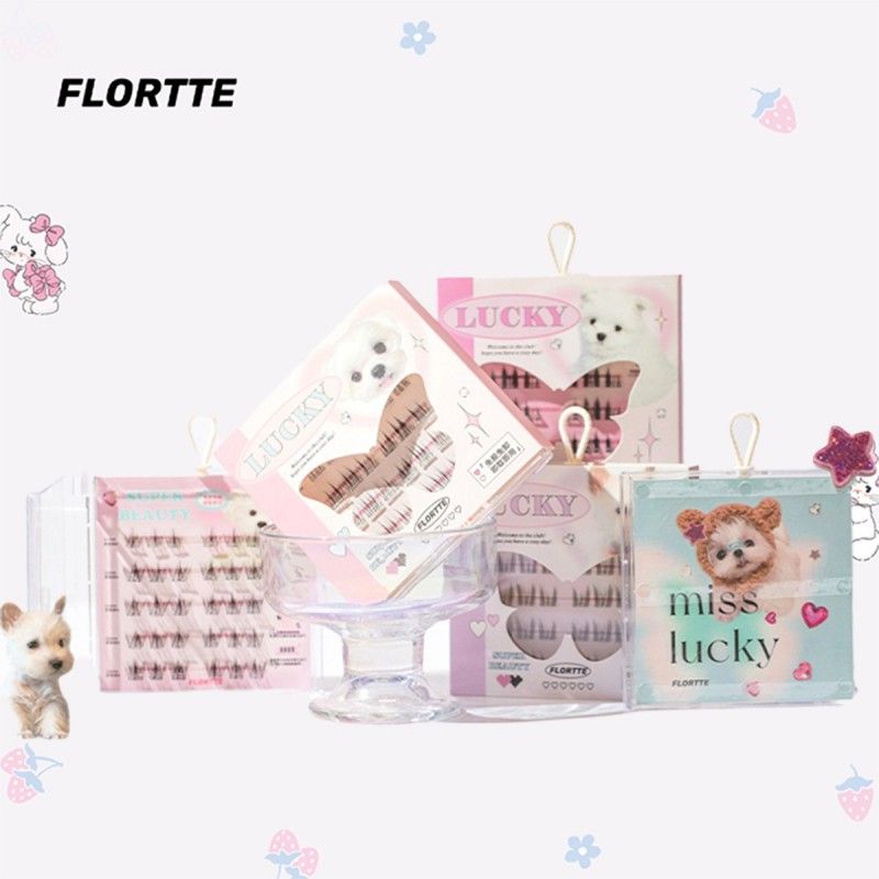 Flortte Super Beauty Series Adhesive-Free False Eyelashes Adorable Cheeks