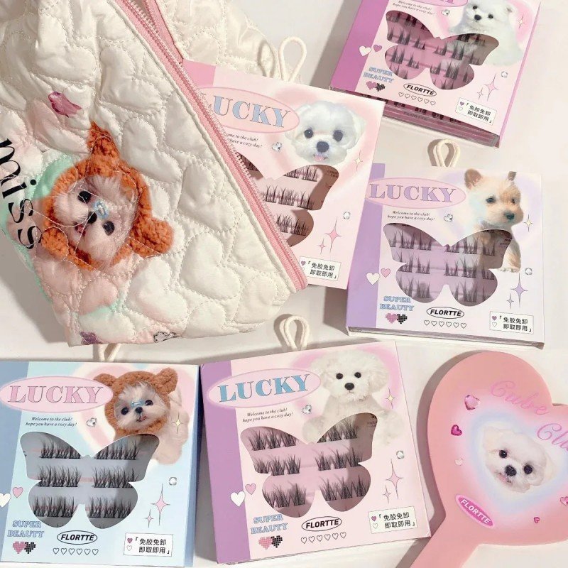 Flortte Super Beauty Series Adhesive-Free False Eyelashes Adorable Cheeks
