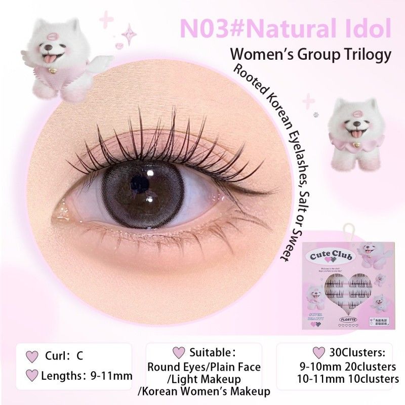 Flortte I Am Super Beauty Glue-Free False Lashes #N03 Natural ldol