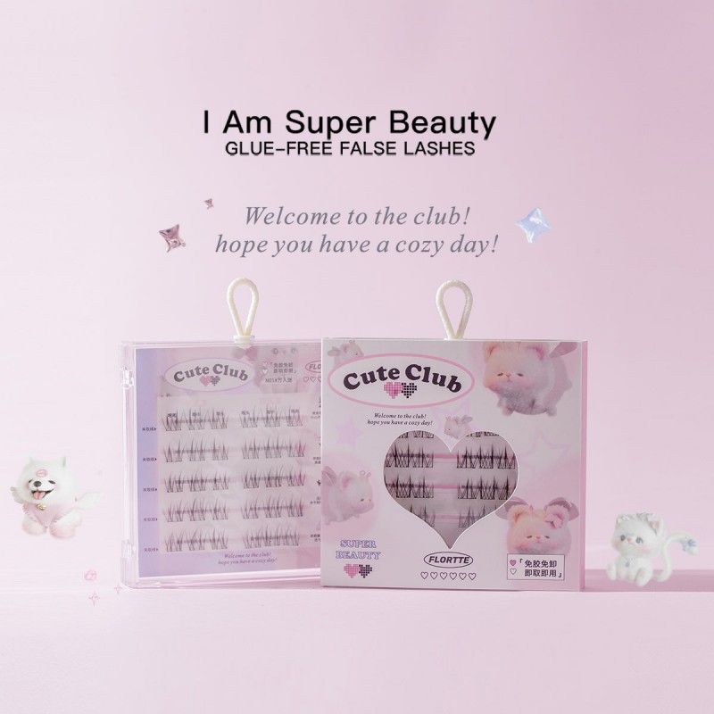 Flortte I Am Super Beauty Glue-Free False Lashes #NO7 Natural Black