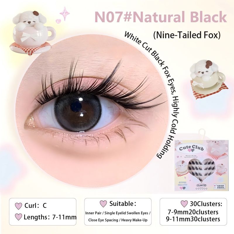 Flortte I Am Super Beauty Glue-Free False Lashes #NO7 Natural Black