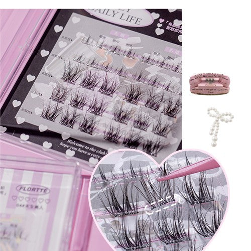 Flortte Segmented Self-Adhesive Glue-Free False Eyelash #01 Miss Diary