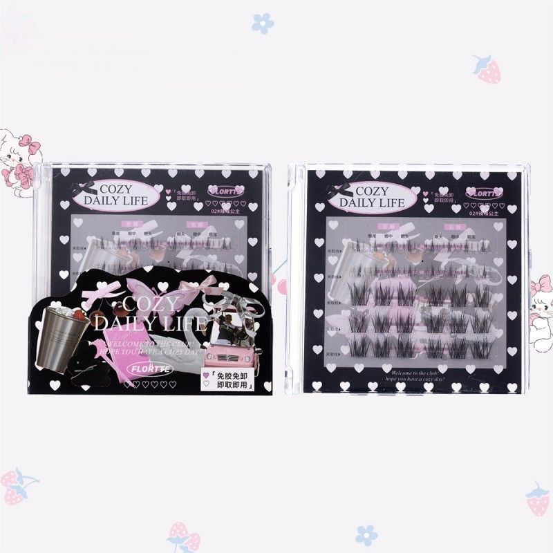 Flortte Segmented Self-Adhesive Glue-Free False Eyelash #01 Miss Diary