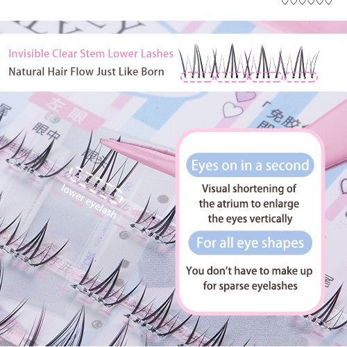 Flortte Segmented Self-Adhesive Glue-Free False Eyelash #01 Miss Diary