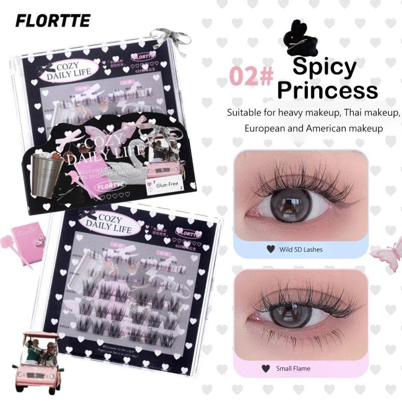 Flortte Cozy Daily Life Glue-Free False Eyelashes #02 Spicy Princess