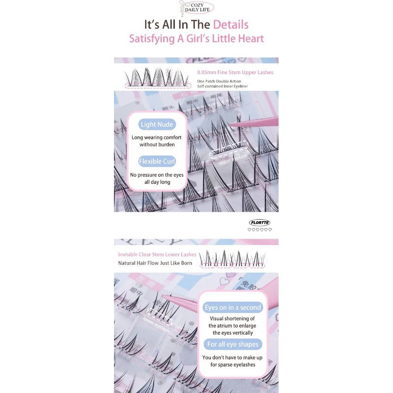 Flortte Cozy Daily Life Glue-Free False Eyelashes #02 Spicy Princess