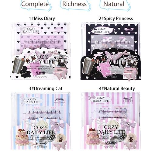 Flortte Cozy Daily Life Glue-Free False Eyelashes #03 Dreamy Cat