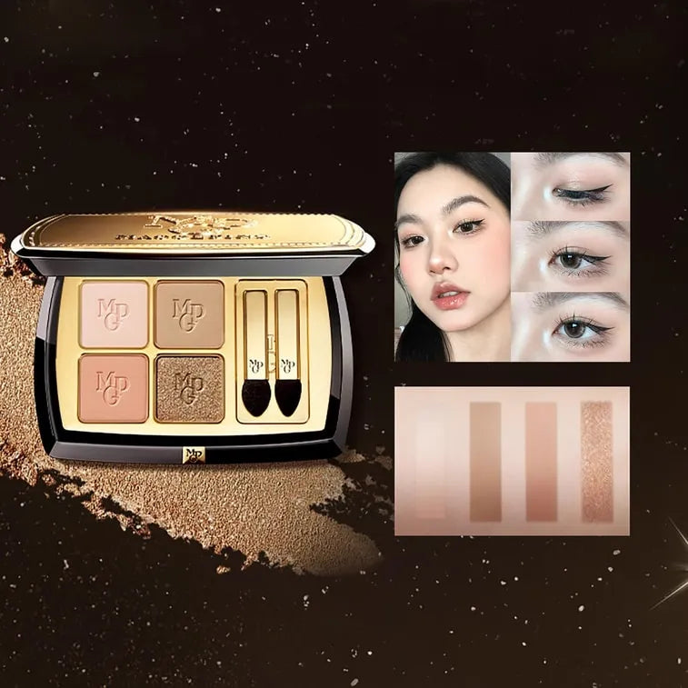 MaoGeping 4-Color Eyeshadow Palette White Tea Champagne