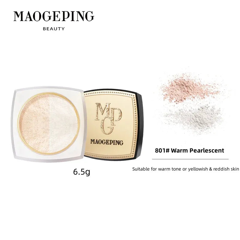 MaoGeping Two-color Setting Loose Powder #801 Warm Pearlescent 6.5g