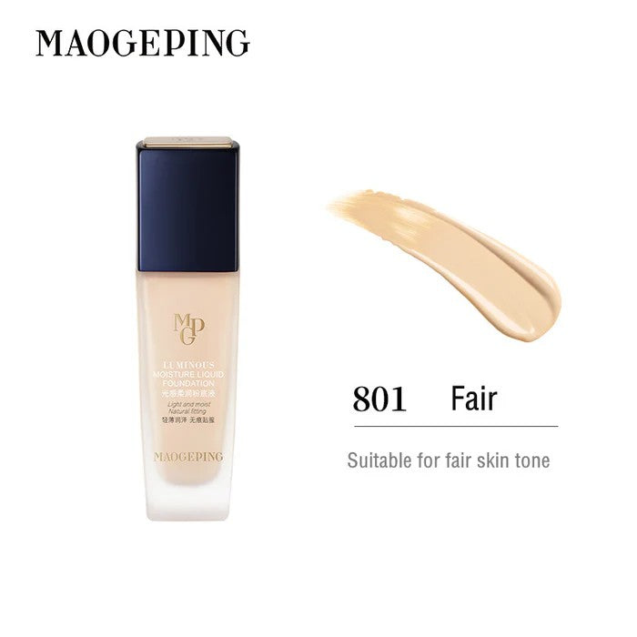 MaoGeping Luminous Moisture Light Natural Fitting Liquid Foundation #M801 Fair
