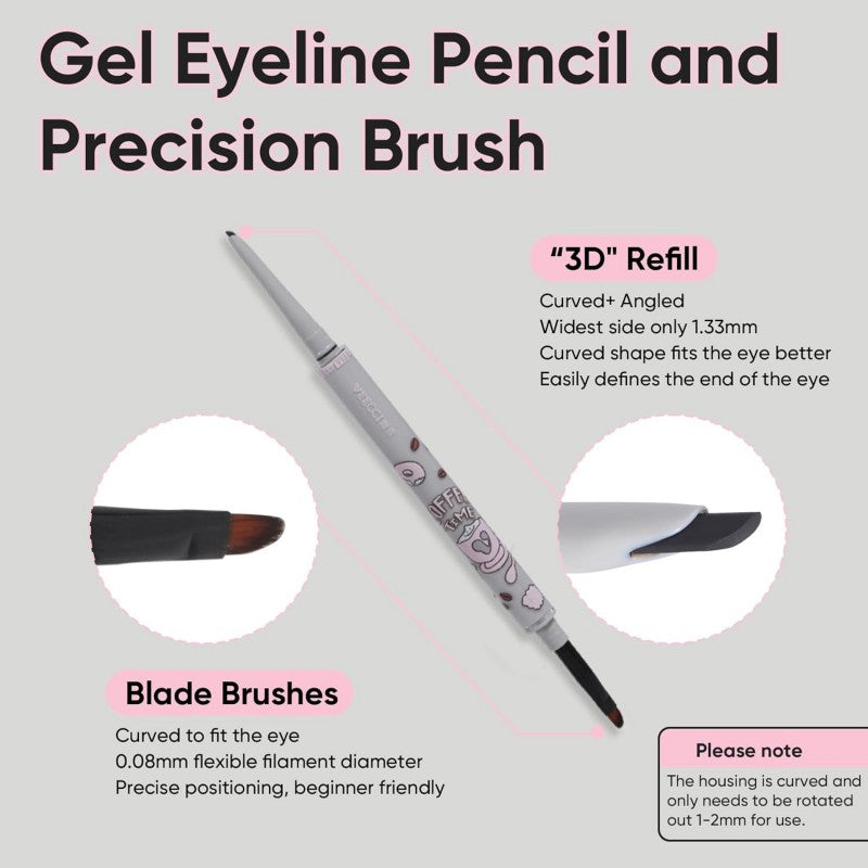 Veecci Double-Ended Eyeliner Gel Pencil #03 Cold Brown