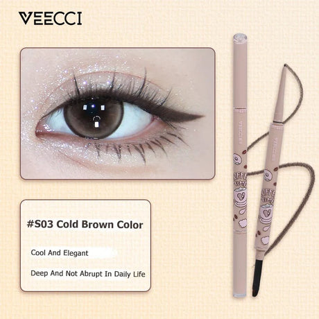 Veecci Double-Ended Eyeliner Gel Pencil #03 Cold Brown