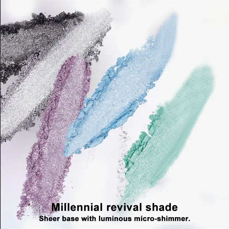 Uhue Y3K Single Eyeshadow Cream #K01 Ocean Blue With Silver Shimmer