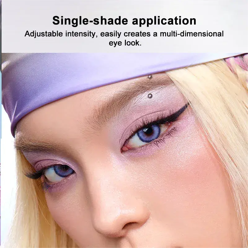 Uhue Y3K Single Eyeshadow Cream #K01 Ocean Blue With Silver Shimmer