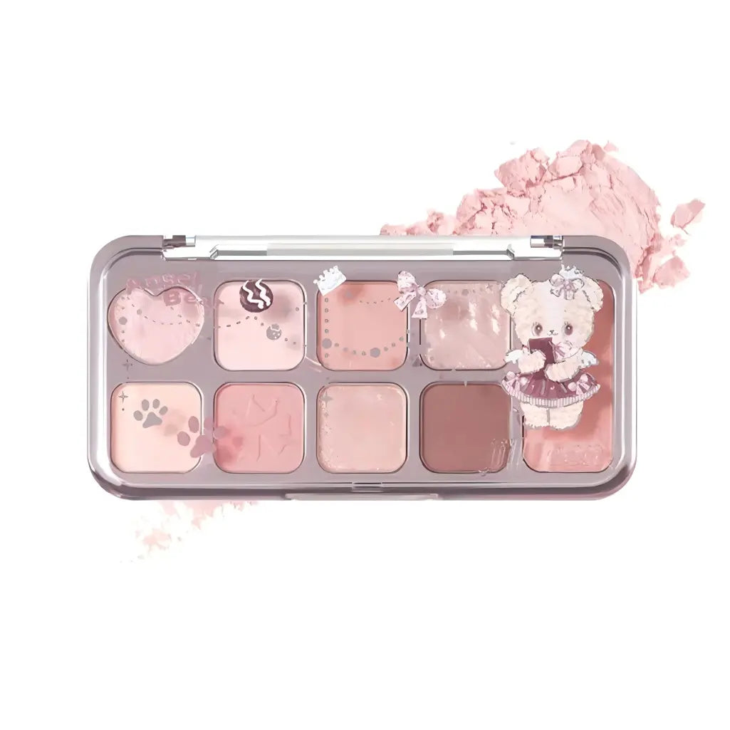 Jill Leen 9-Color Mixed Eyeshadow Palette #904 Pink Brown