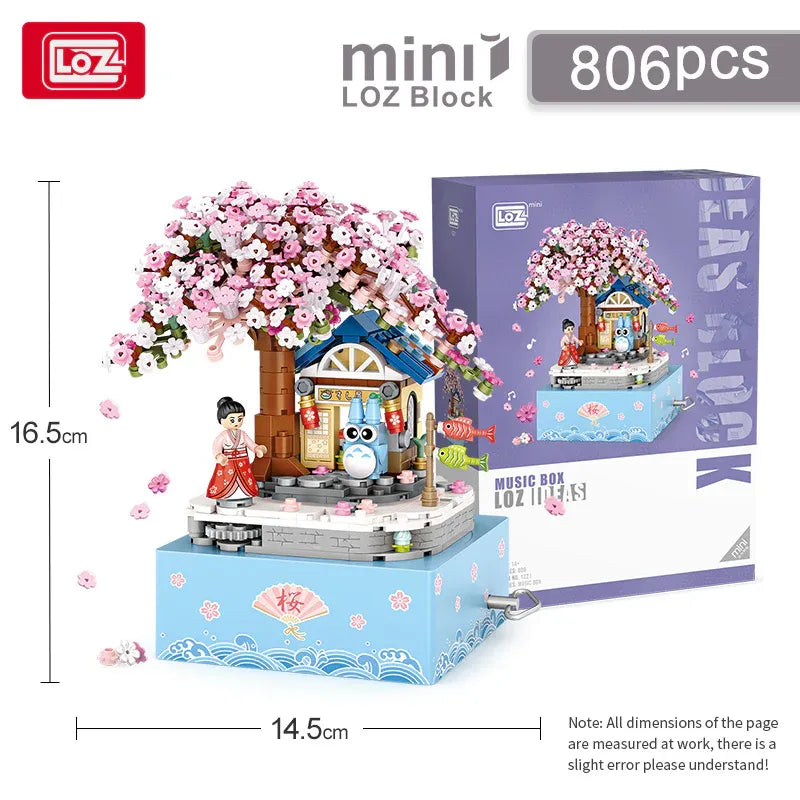 LOZ Mini Blocks Cherry Blossom Music Box NO.1221