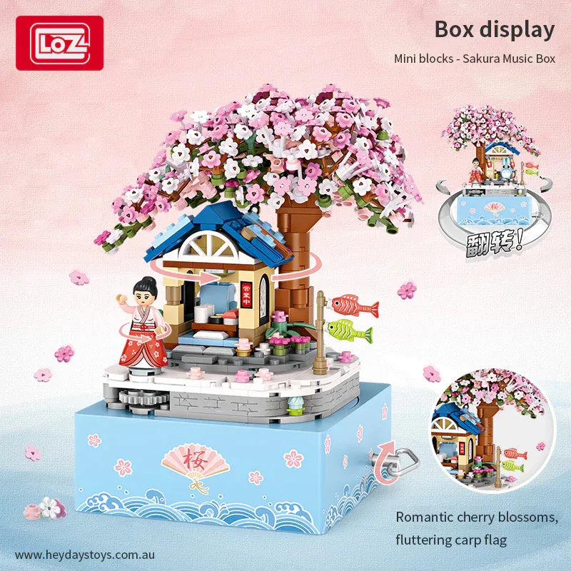 LOZ Mini Blocks Cherry Blossom Music Box NO.1221
