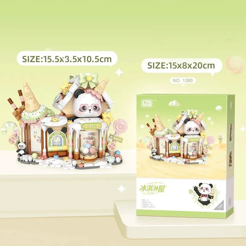 Loz Mini Blocks Panda Ice-cream House NO.1380
