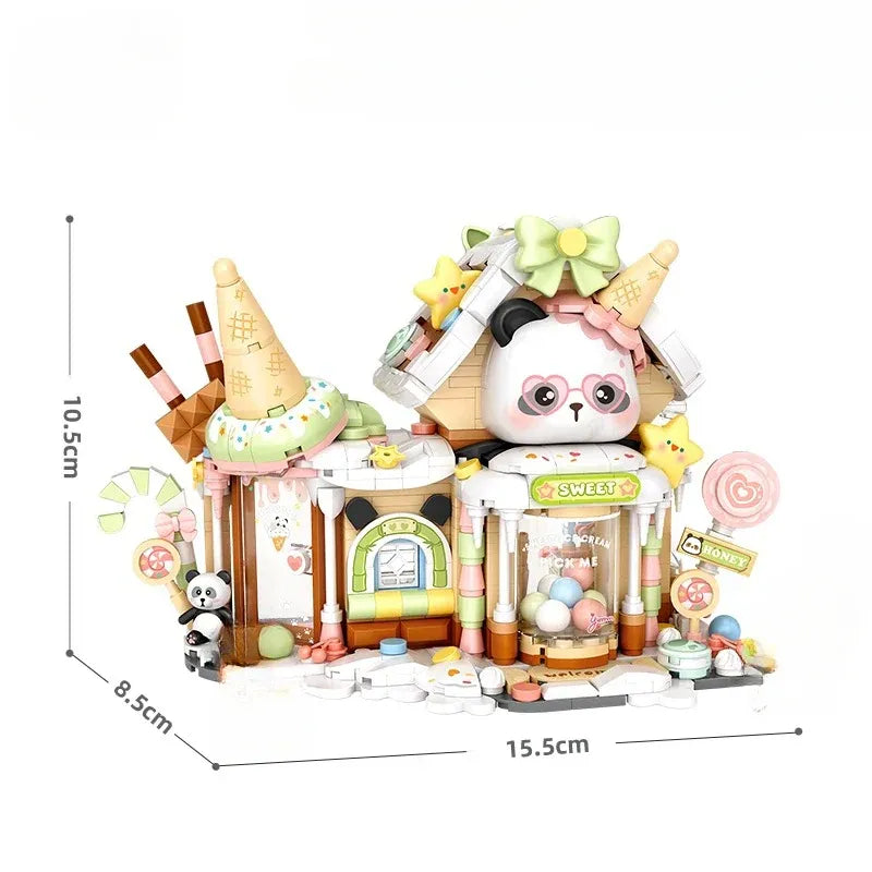 Loz Mini Blocks Panda Ice-cream House NO.1380