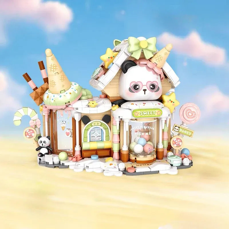 Loz Mini Blocks Panda Ice-cream House NO.1380