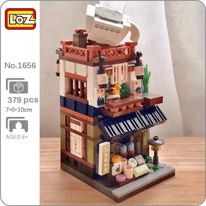 Loz Mini Street Building Block Set Matcha Tea Store NO.1656