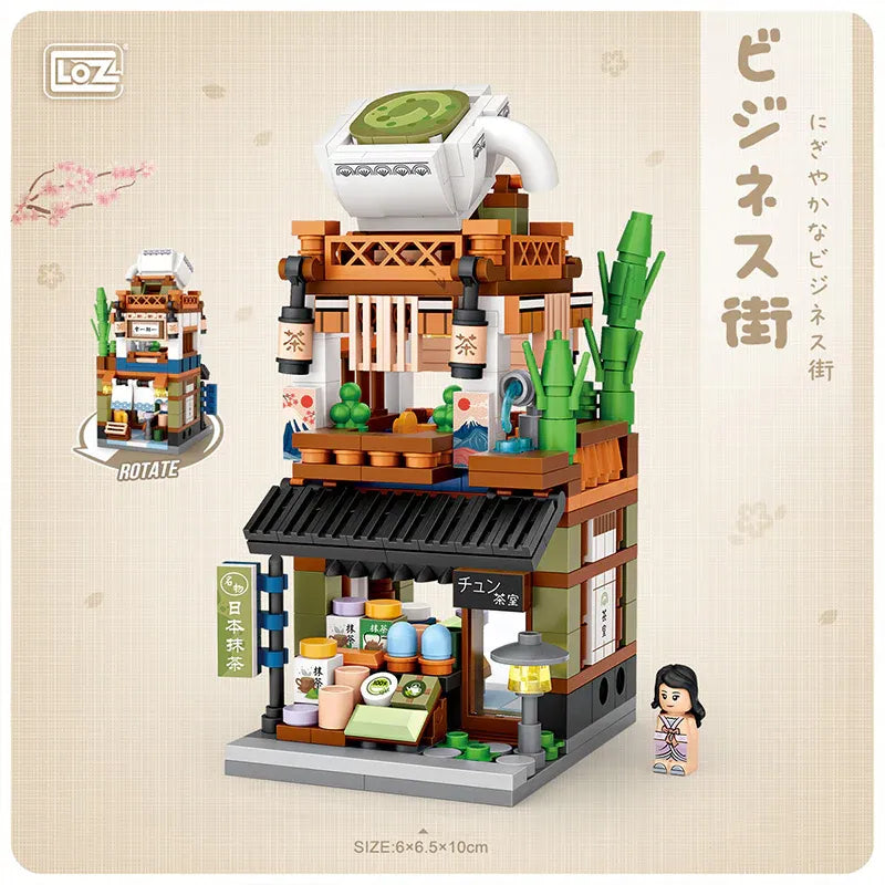 Loz Mini Street Building Block Set Matcha Tea Store NO.1656