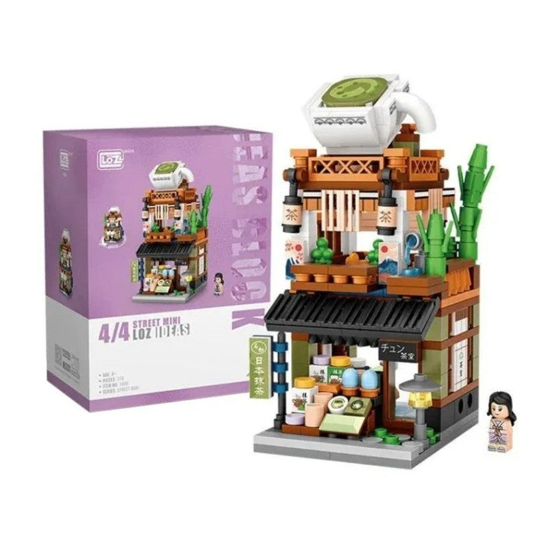 Loz Mini Street Building Block Set Matcha Tea Store NO.1656