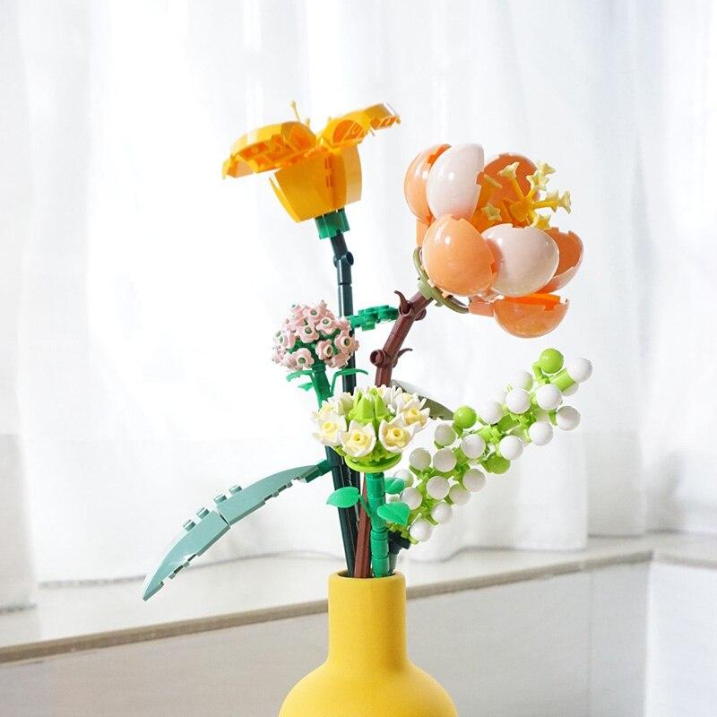 Loz Mini Block Kit Eternal Hibiscus Lily Daisy Hydrangea Flowers NO.1658