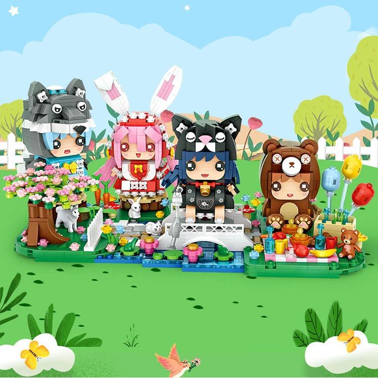 Loz Fairy Tale Animal Mini Block Wolf Boy NO.1662