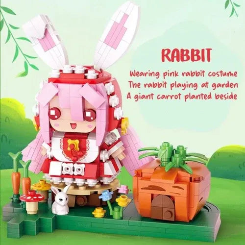 Loz Mini Blocks Fairy Tale Animal Rabbit Gir NO.1663