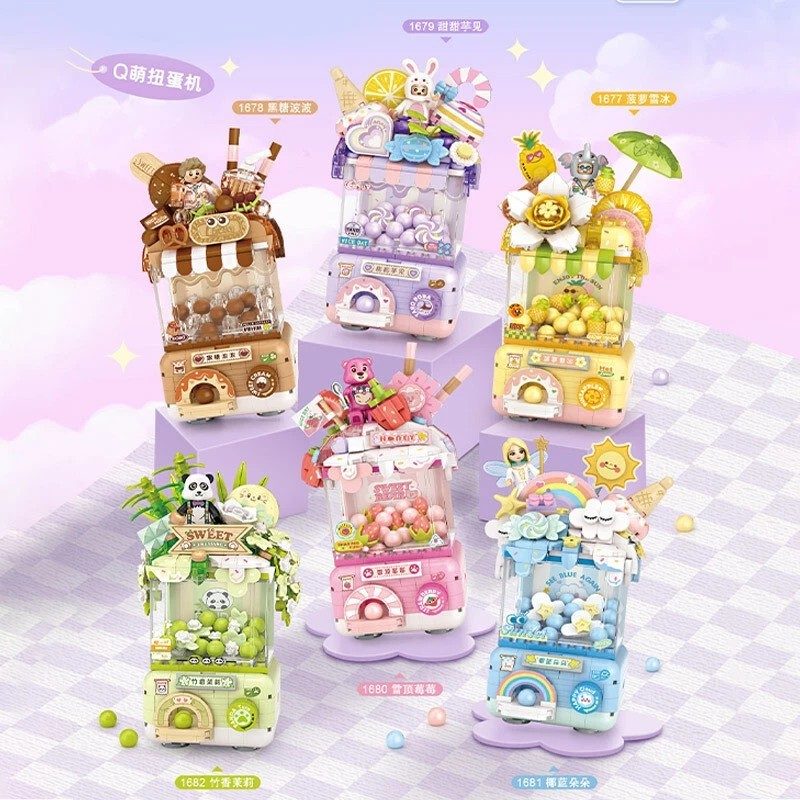 Loz Mini Blocks Strawberry Gashapon Machine Pink NO.1680