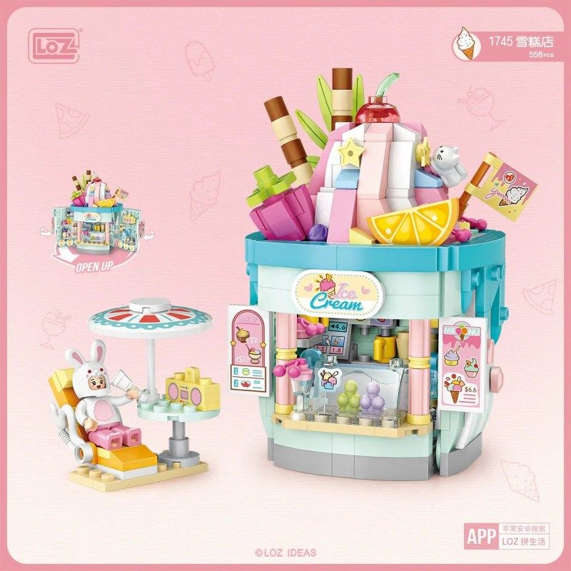 Loz Mini Blocking Set Ice Cream Shop No.1745
