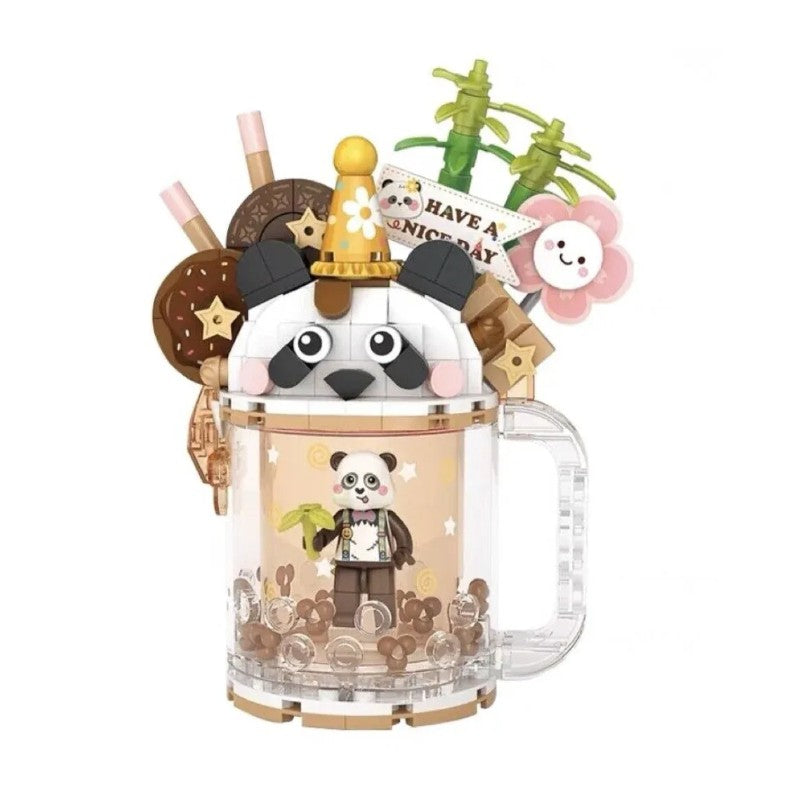 Loz Mini Block Set Ice Cream Bear Panda Quicksand Cup NO.4206