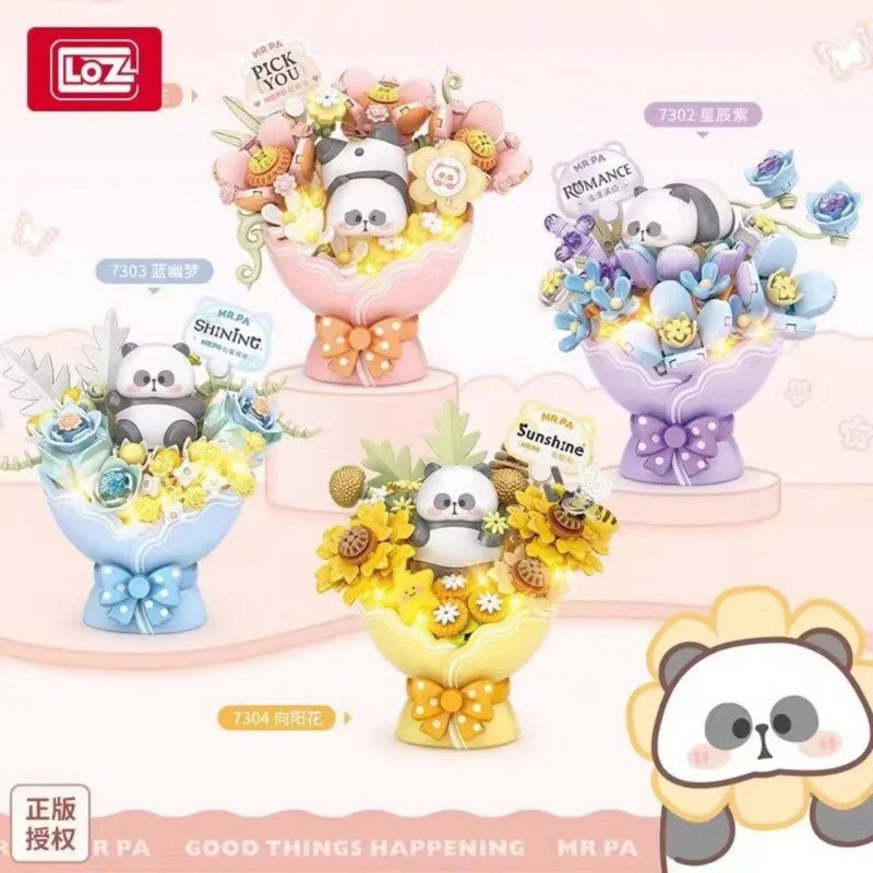 Loz Mr.Pa Flower Series Mini Blocks Romance NO.7302