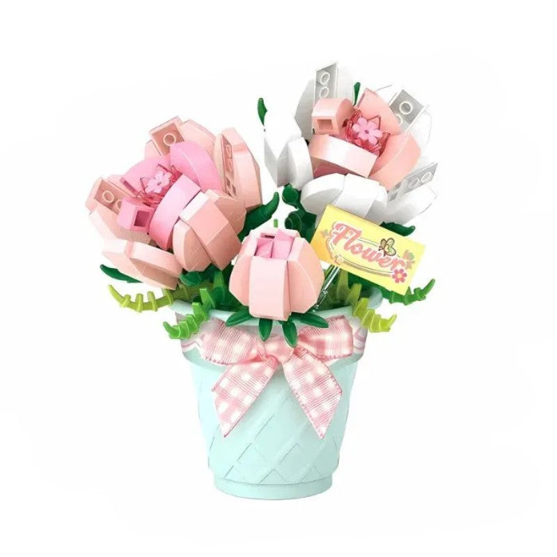 Loz Flowers Home Decor Mini Building Blocks Rose NO.8836