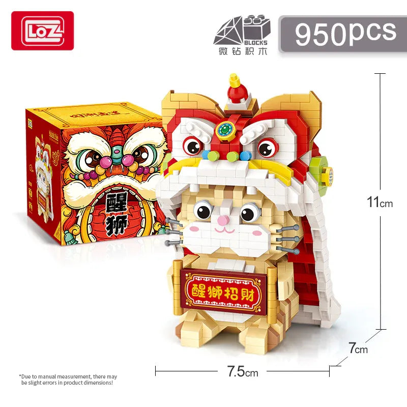 Loz Lion Dance And Lucky Cat NO.9258